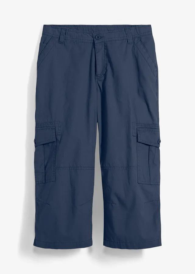 Jongens 3/4 broek, loose fit, Kleur: donkerblauw