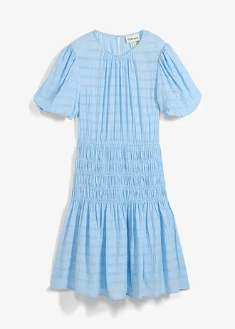 Mini jurk met gesmokt inzetstuk • lichtblauw • bonprix online shop