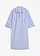 Robe-chemise 100% coton, Couleur: blanc-bleu nacré rayé