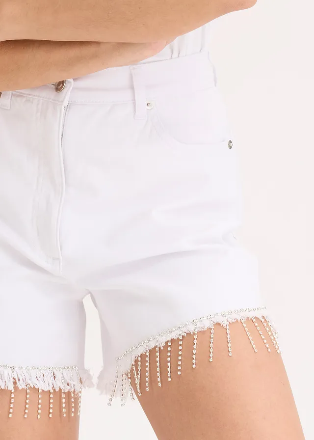 Short met een kettingdetail • wit • product-page.page-title-suffix