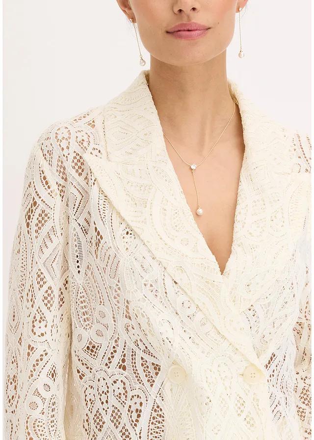 Blazer van kant • crème • product-page.page-title-suffix