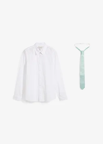 Chemise et cravate (ens. 2 pces) • blanc • Boutique bonprix