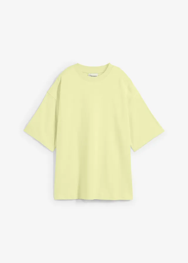 Tricou oversize din bumbac organic 100% greu • galben citric sorbet • magazin bonprix