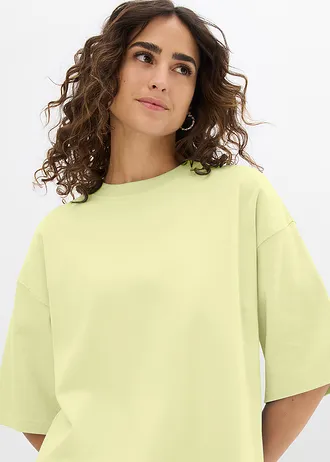 Oversize tričko z čisté těžké organické bavlny • citrónový sorbet • bonprix obchod
