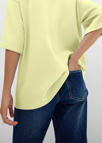 Oversize-tričko, z čistej ťažkej bio bavlny • pastelovo citrónová • obchod bonprix