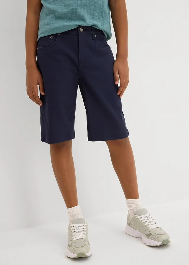 Stretch bermuda met verstelbare band, regular fit • donkerblauw • product-page.page-title-suffix