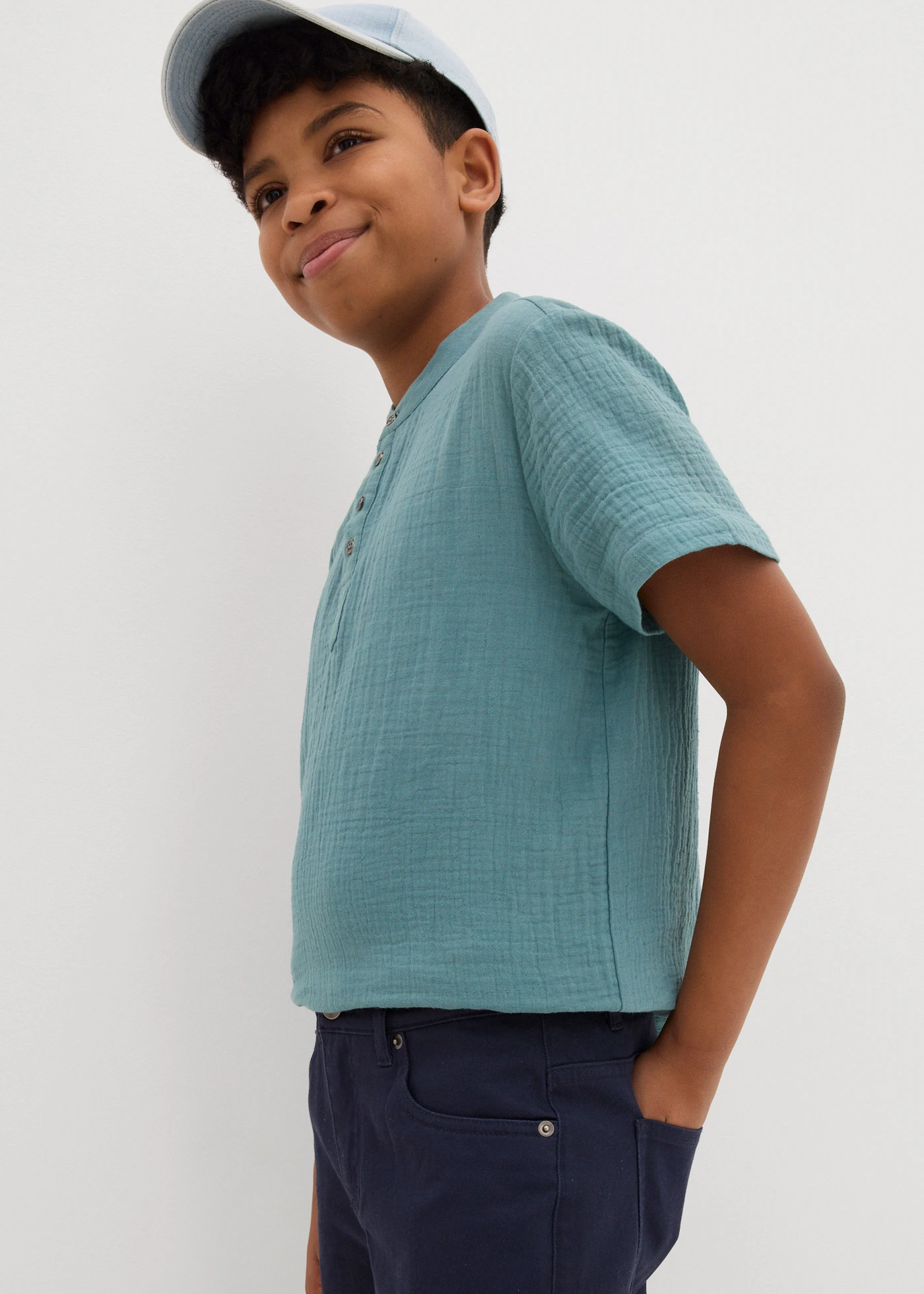 Bermuda extensible à taille réglable, regular • bleu foncé • Boutique bonprix