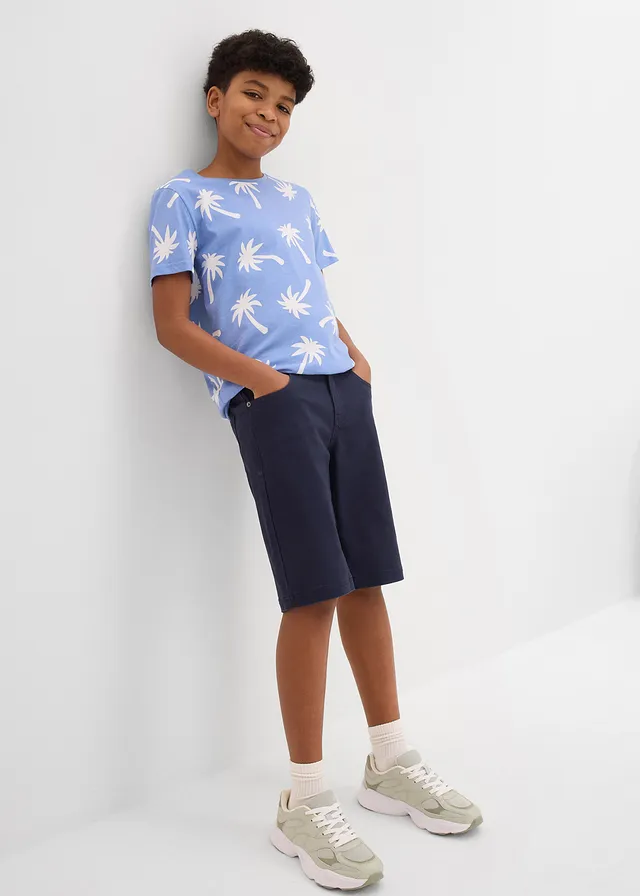T-shirt 100% coton • bleu moyen/blanc imprimé • product-page.page-title-suffix