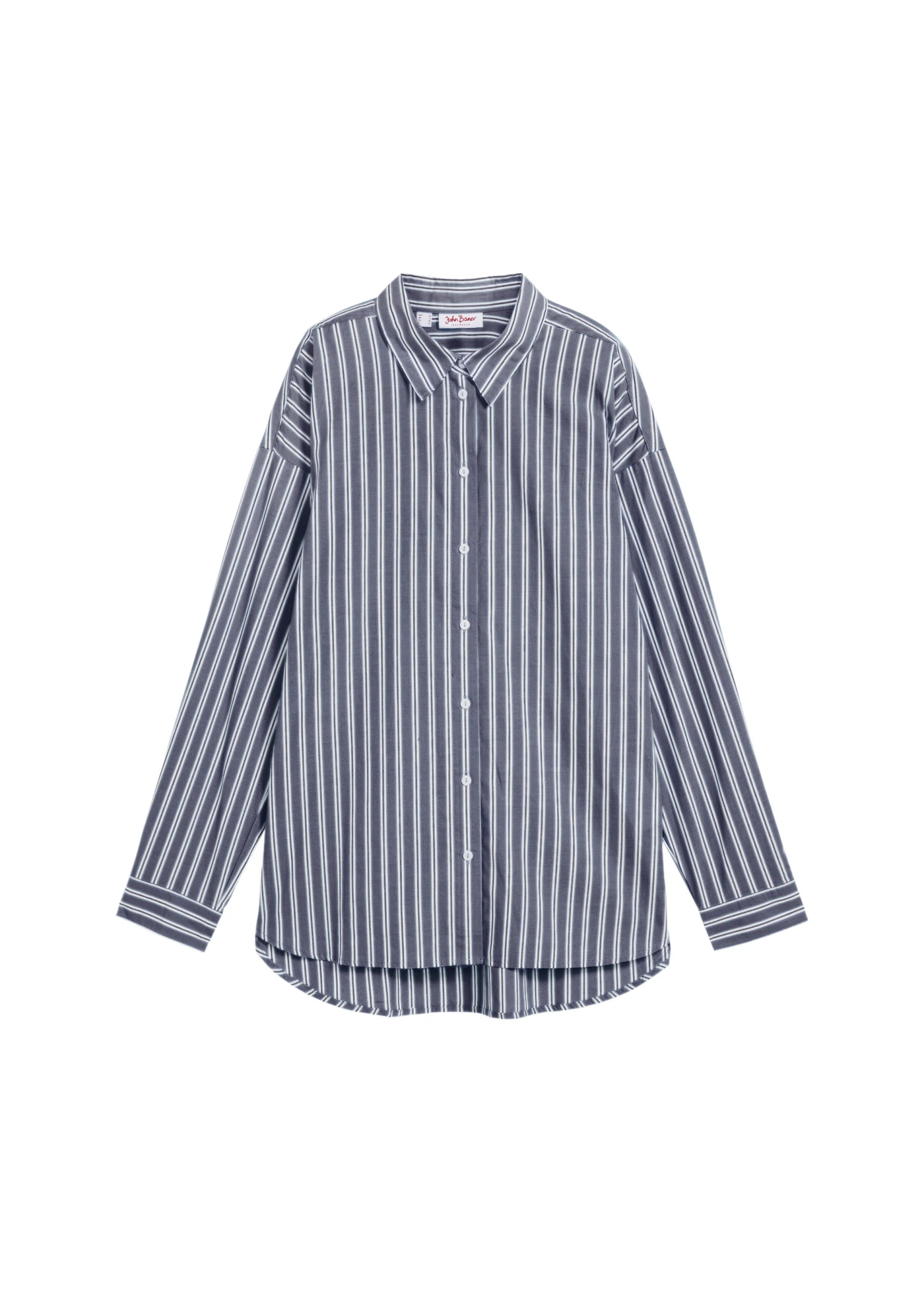 Chemise oversize 100% coton • bleu foncé rayé • Boutique bonprix