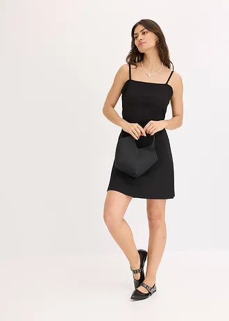 Jersey jurk met decoratieve strik achter • zwart • bonprix online shop