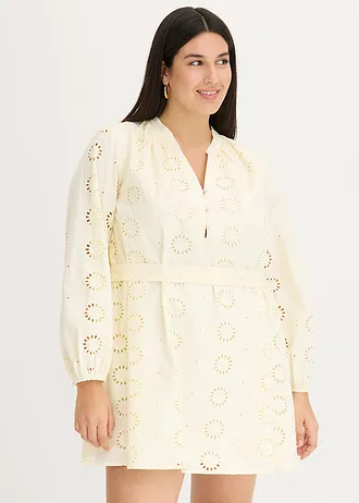 Blousejurk van biologisch katoen, Kleur: crèmewit