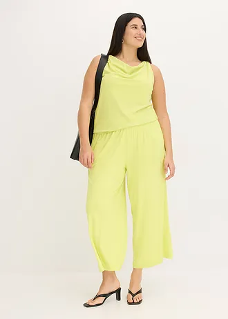 Top à détail torsadé, Couleur: jaune citron