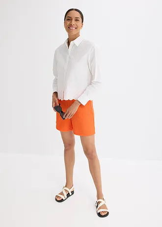 Overhemdblouse van katoen • wit • bonprix online shop