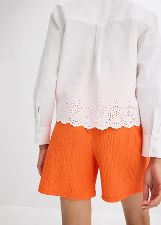 Overhemdblouse van katoen • wit • bonprix online shop