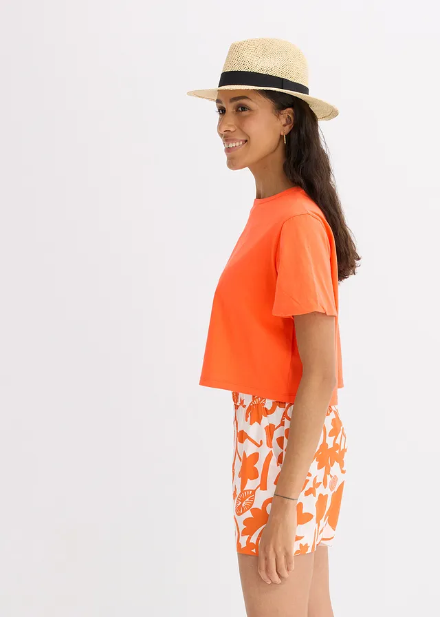 T-shirt oversize z czystej bawełny organicznej mango