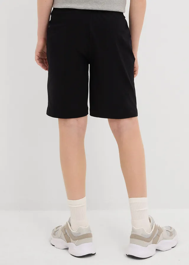 Lot de 2 bermudas en jersey coton • noir+gris clair chiné • product-page.page-title-suffix