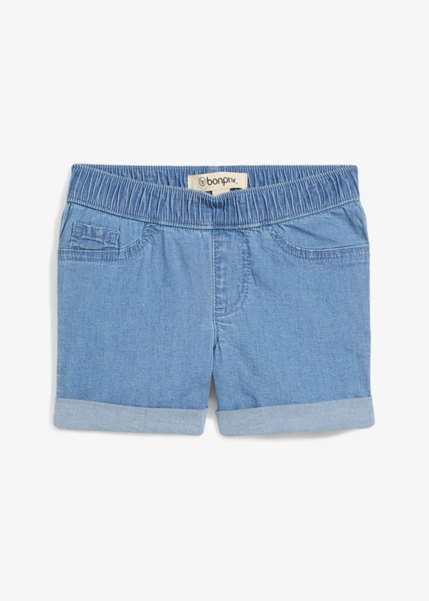 Džínové šortky, Mid Waist • ledově modrý denim • bonprix obchod