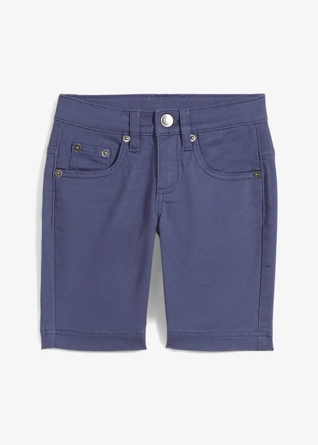 Regular fit stretch bermuda, Kleur: indigo