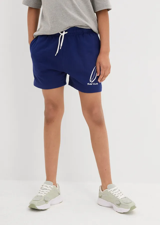 Short en molleton 100% coton • bleu nuit/blanc imprimé • product-page.page-title-suffix