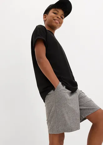 Lot de 2 shorts en jersey • bleu foncé + gris chiné • Boutique bonprix