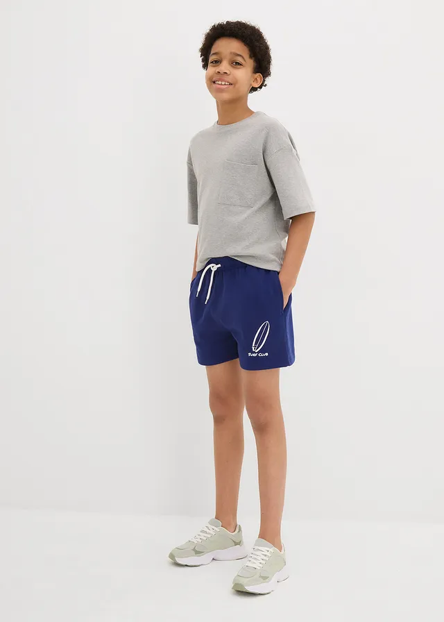 Short en molleton 100% coton • bleu nuit/blanc imprimé • product-page.page-title-suffix