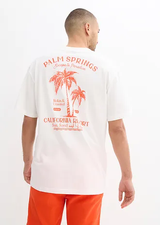 T-shirt avec imprimé dos, loose • écru imprimé • Boutique bonprix