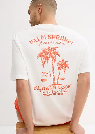 T-shirt avec imprimé dos, loose • écru imprimé • Boutique bonprix