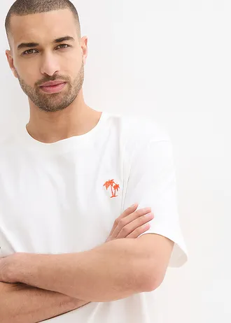 T-shirt avec imprimé dos, loose • écru imprimé • Boutique bonprix