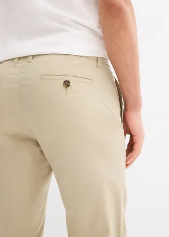Lehké strečové chino kalhoty, Regular Fit • kouřová khaki • bonprix obchod