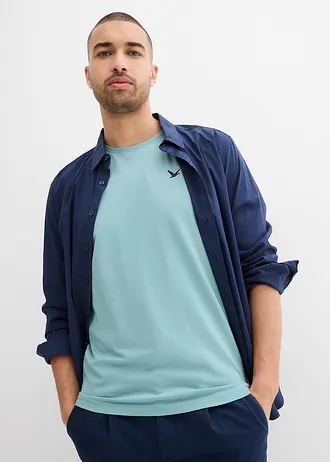 Lot de 2 marcels 100% coton • bleu minéral-bleu foncé • Boutique bonprix