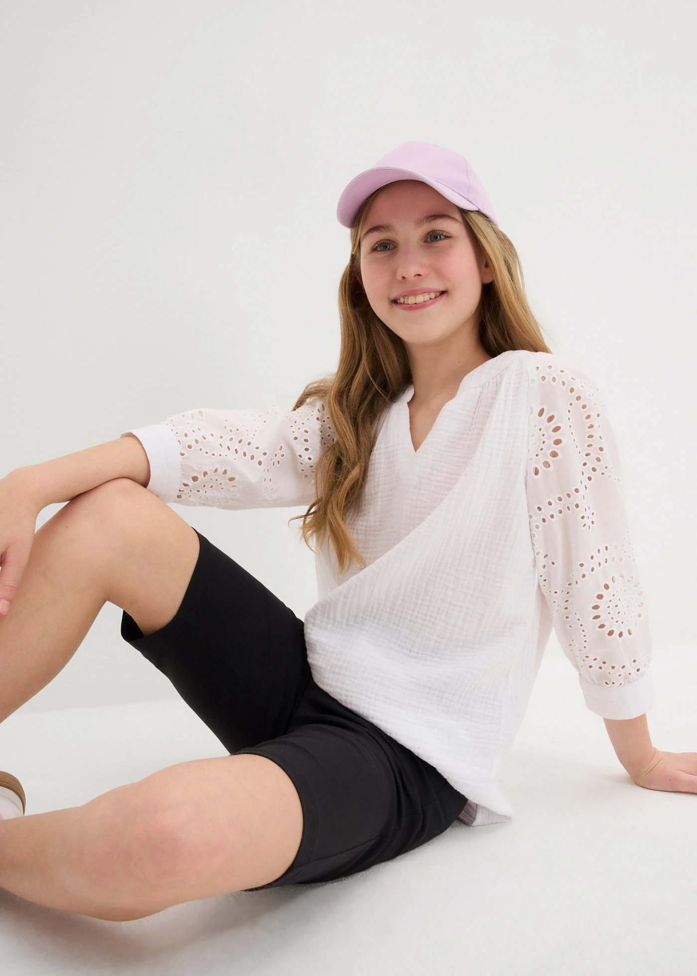 Colanți scurți din amestec elastic de bumbac organic (set/2 buc.) • negru/negru • magazin bonprix