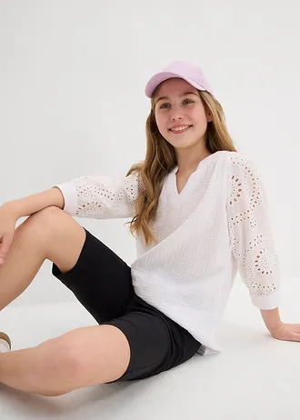 Biker short van een elastische katoenmix (set van 2) • zwart+zwart • bonprix online shop