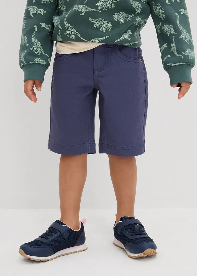 Regular fit stretch bermuda, Kleur: indigo