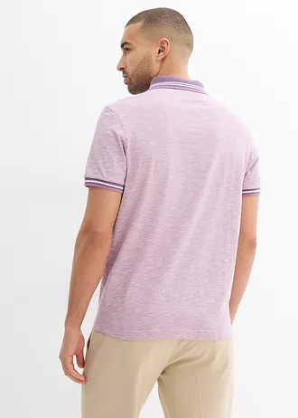 Pólo tričko z čisté bavlny • tmavě šeříková melír • bonprix obchod