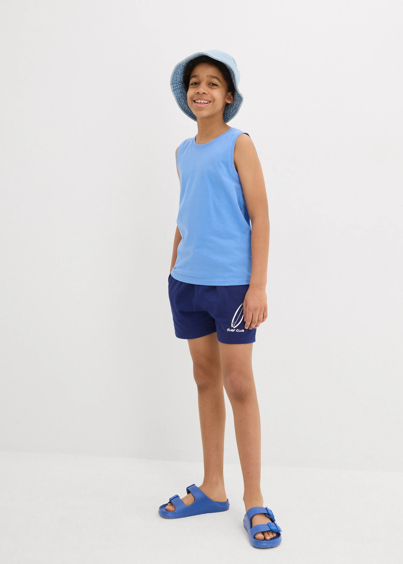 Tílko s organickou bavlnou (5 ks v balení) • tmavě modrá + bílá + světle šedý melír + středně modrá + černá • bonprix obchod