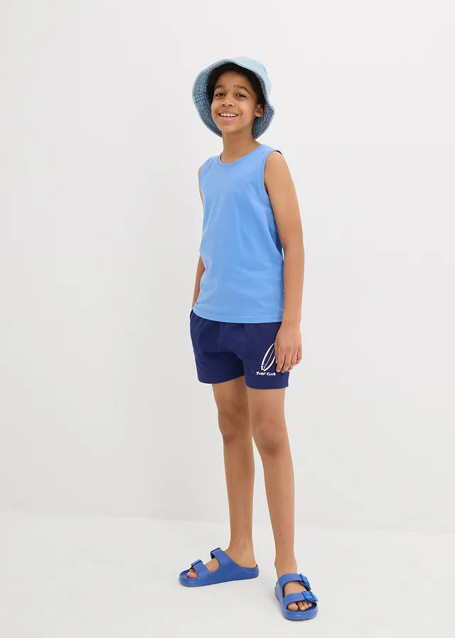 Tanktop met biologisch katoen (set van 5) • donkerblauw+wit+lichtgrijs gemêleerd+middenblauw+zwart • product-page.page-title-suffix