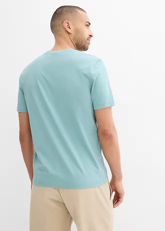 T-shirt (set van 3), Kleur: mineraalblauw+grijs+diepblauw