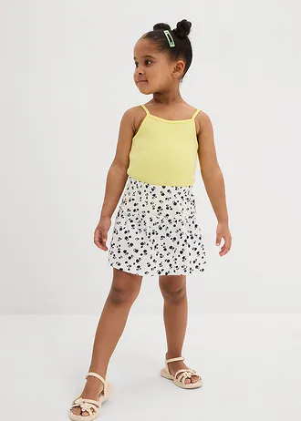 Jersey rok van puur biologisch katoen in een set van 2 • donkerblauw/wolwit gebloemd • bonprix online shop