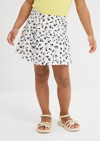 Jersey rok van puur biologisch katoen in een set van 2 • donkerblauw/wolwit gebloemd • bonprix online shop