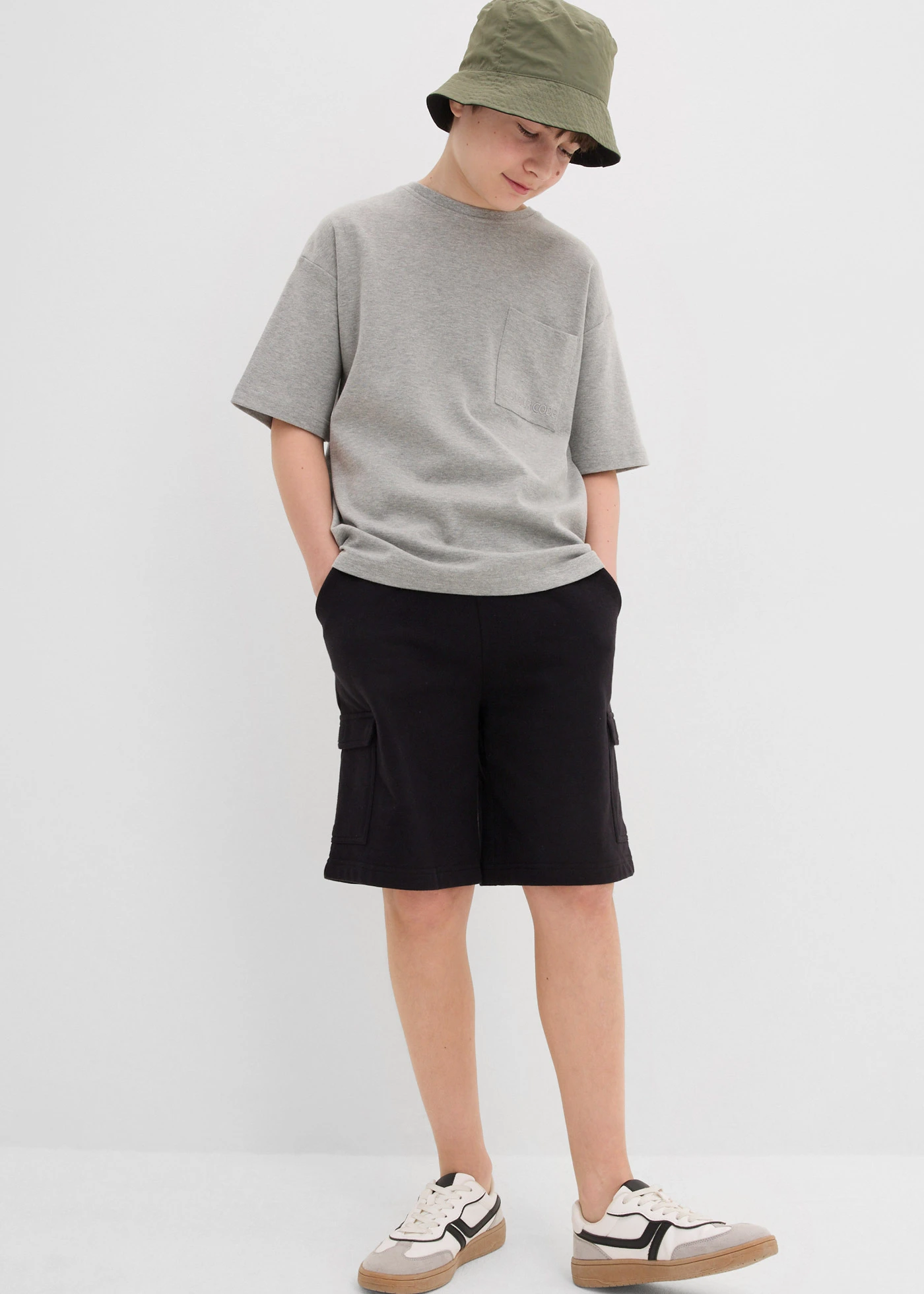 T-shirt oversize en coton épais • gris clair chiné chiné • product-page.page-title-suffix
