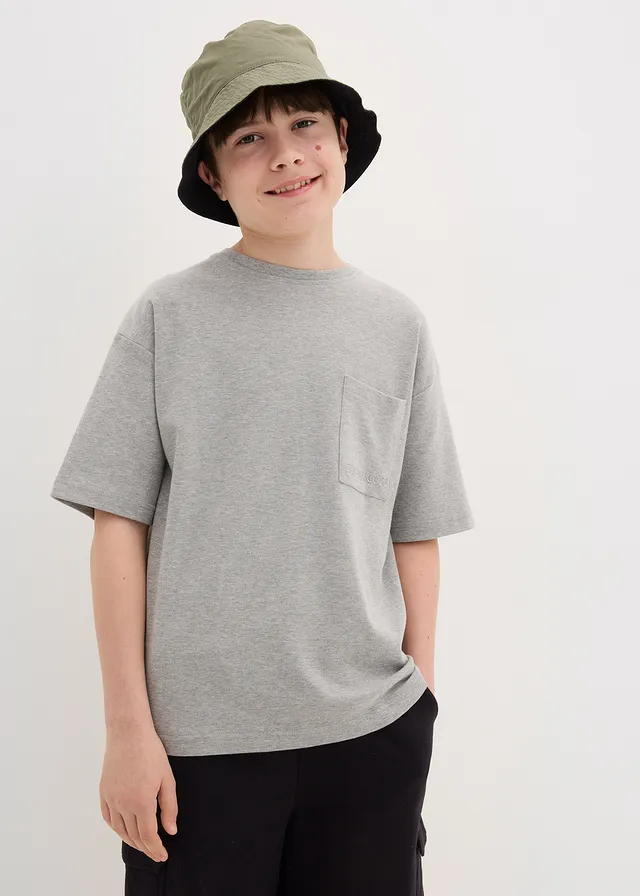 T-shirt oversize en coton épais • gris clair chiné chiné • product-page.page-title-suffix