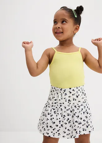 Jersey rok van puur biologisch katoen in een set van 2 • donkerblauw/wolwit gebloemd • bonprix online shop