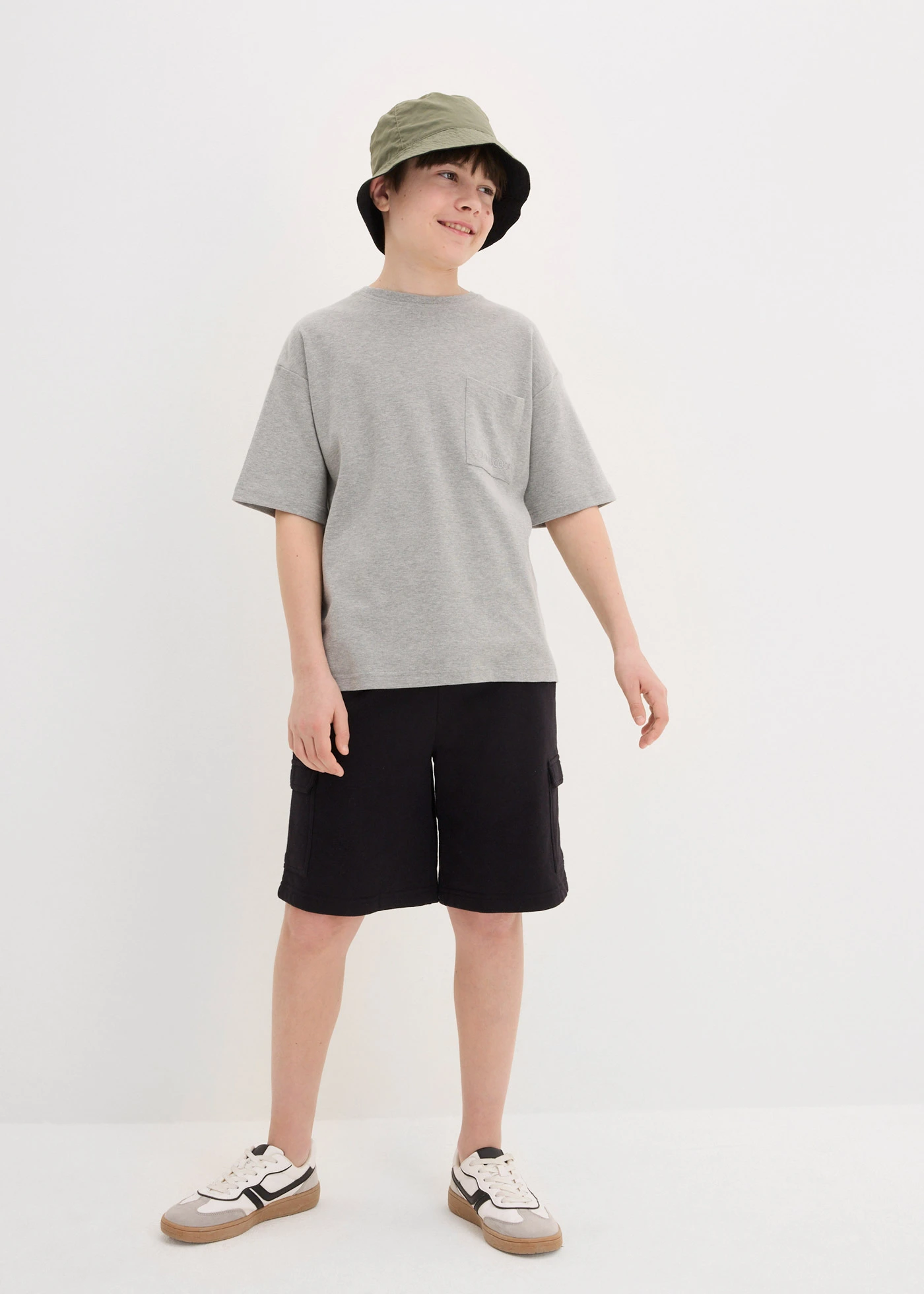 T-shirt oversize en coton épais • gris clair chiné chiné • product-page.page-title-suffix