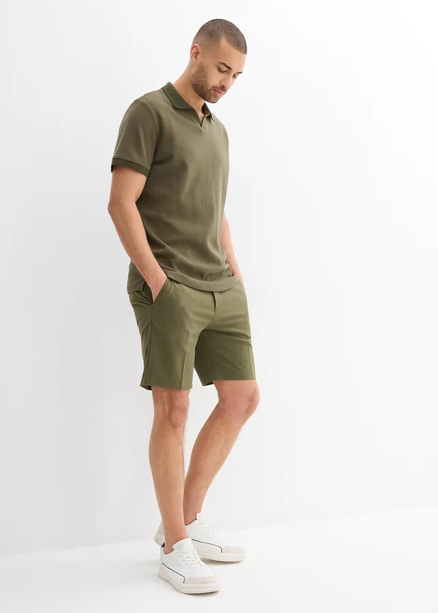 Elegantní šortky, Relaxed Fit, barva: tmavě olivová