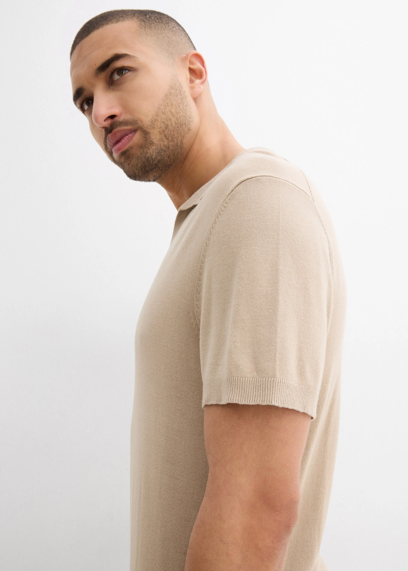 Poloshirt van fijn materiaal • sand • bonprix online shop