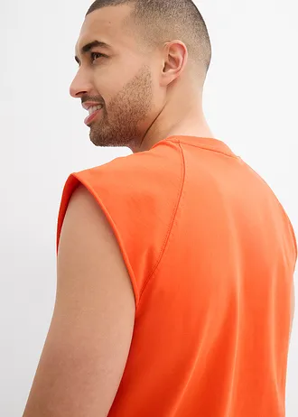 Mikina bez rukávů, z čisté bavlny • oranžová • bonprix obchod