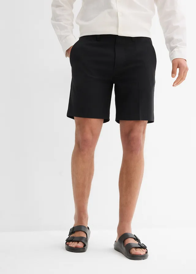 Pantaloni scurţi eleganți, Relaxed Fit, culoare: negru