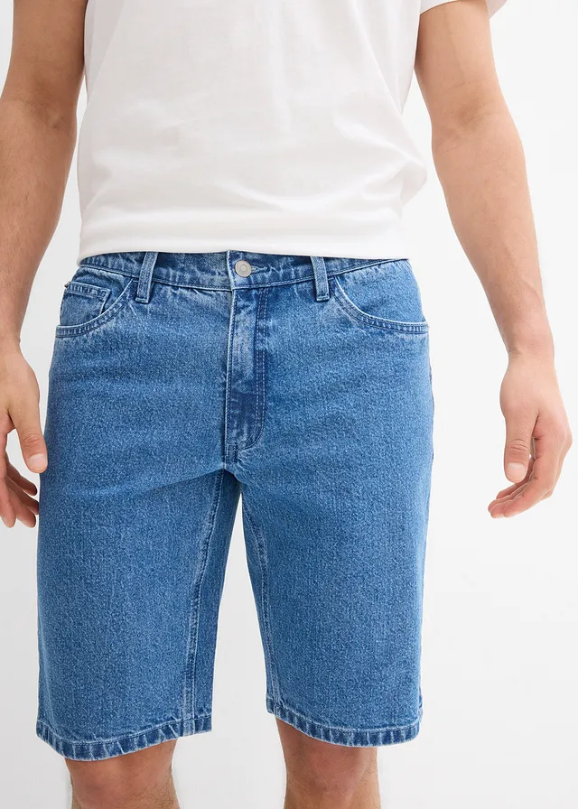 Bermuda en jean extensible, loose • bleu clair denim • product-page.page-title-suffix
