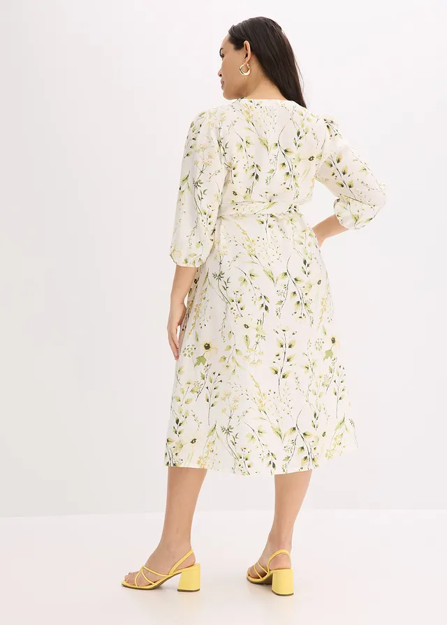 Robe-chemise imprimée, Couleur: blanc cassé