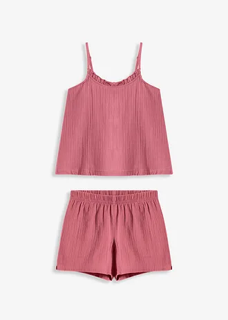 Shortama van zachte mousseline met spaghettibandjes • bessensorbet • bonprix online shop